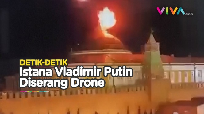 PUTIN MAU DIBUNUH! VIDEO Istana Kremlin Diserang Drone