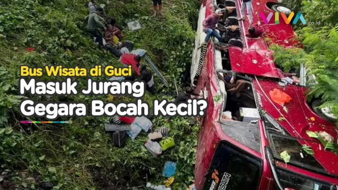 Bus Tanpa Sopir Masuk Jurang di Guci Tegal, Ulah Anak Kecil?