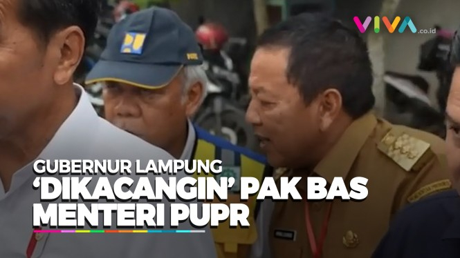 Ekspresi Pak Bas 'Kacangin' Gubernur Lampung, Nahan Kesal?