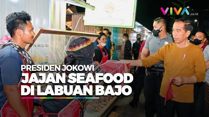 Jokowi Jalan Kaki 'Gerebek' Kuliner di Labuan Bajo