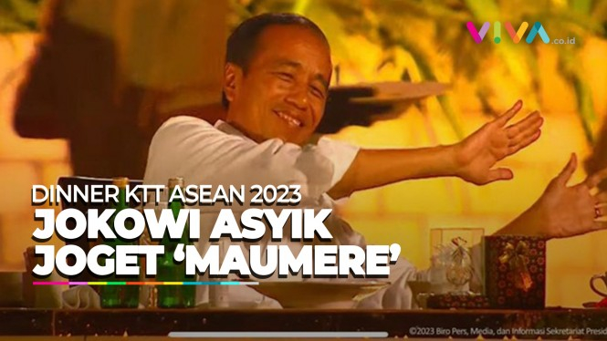 Aksi Jokowi Joget 'Maumere' di Makan Malam KTT ASEAN 2023