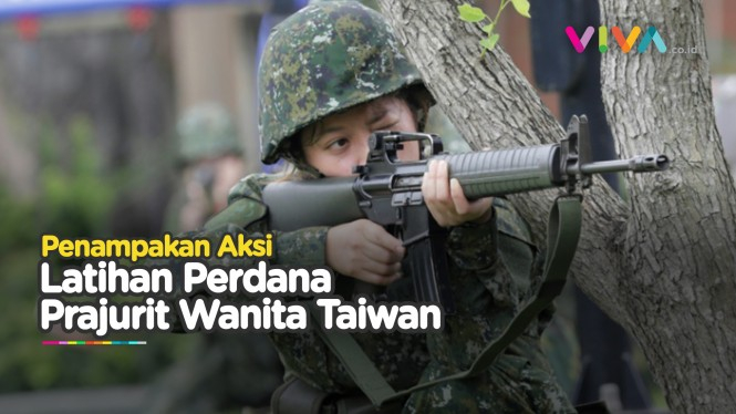 Taiwan Gelar Latihan Militer Wanita Pertama Kali