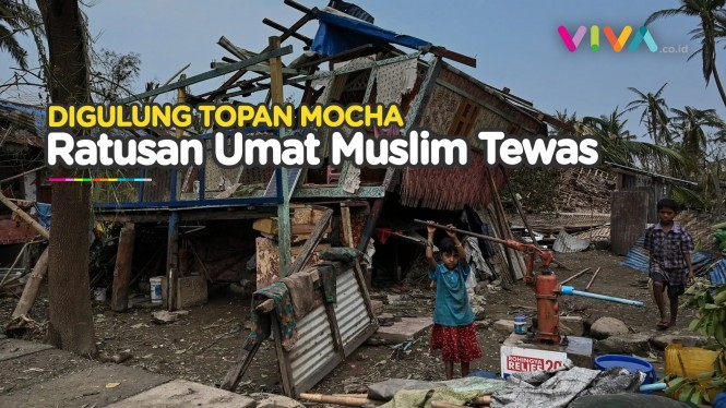 NGERI! Ratusan Muslim Terbunuh Topan Mocha di Myanmar