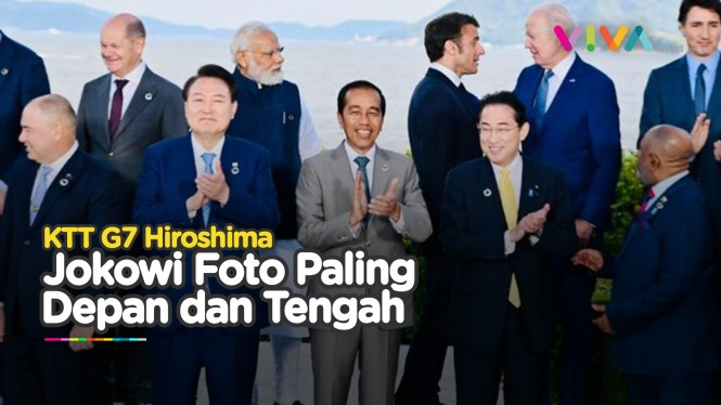 Pemimpin Negara Sibuk Panggil Jokowi di Sesi Foto KTT G7