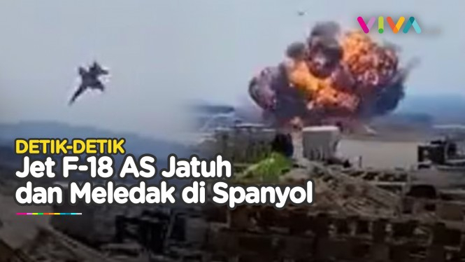 VIDEO Horor Jet F-18 Besutan AS Hujam Tanah Spanyol
