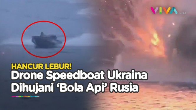 Drone Speedboat Ukraina Hancur Usai Serang Kapal Rusia
