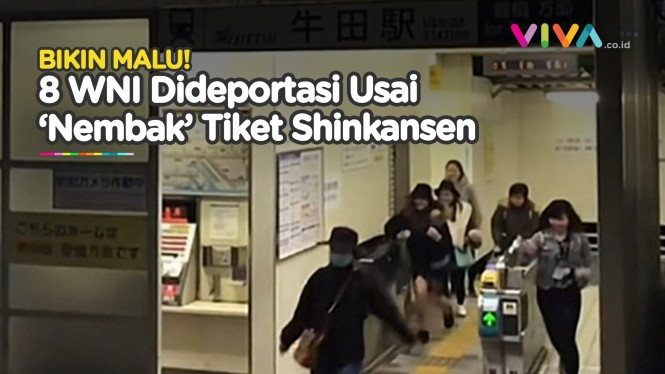 TEREKAM CCTV! 8 WNI Nekat 'Nembak' Tiket Shinkansen