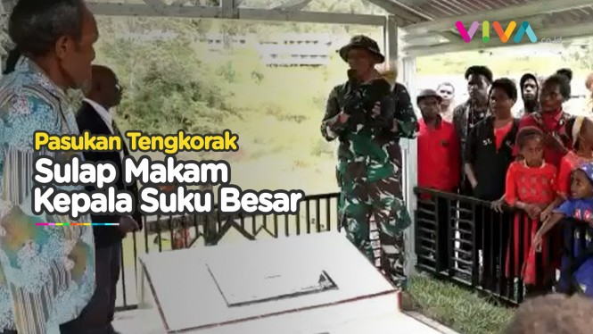 Pasukan Tengkorak Sulap Makam Kepala Suku Besar Intan Jaya
