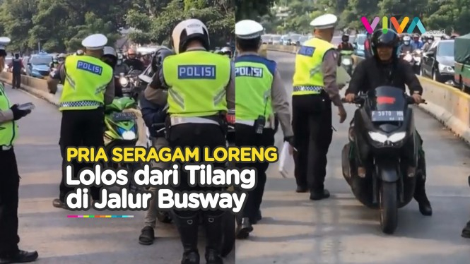 Pria Seragam Loreng Bebas 'Ganjaran' Polisi Meski Salah