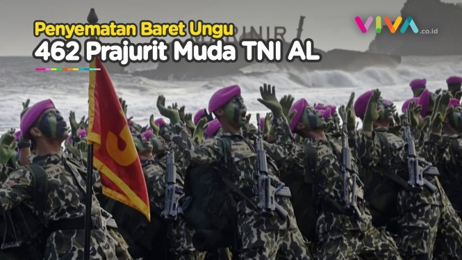 Hentakan Suara Ratusan Prajurit TNI AL Guncang Pantai Baruna