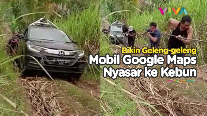 Begini Jadinya Mobil Google Maps Nyasar ke Kebun