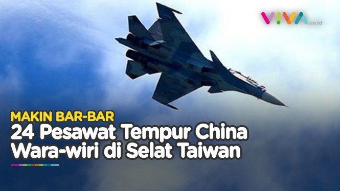 Taiwan Bergetar, 24 Pesawat Tempur China Masuk Wilayahnya