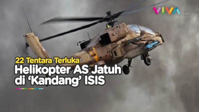 APES! Helikopter AS Jatuh di 'Kandang' ISIS