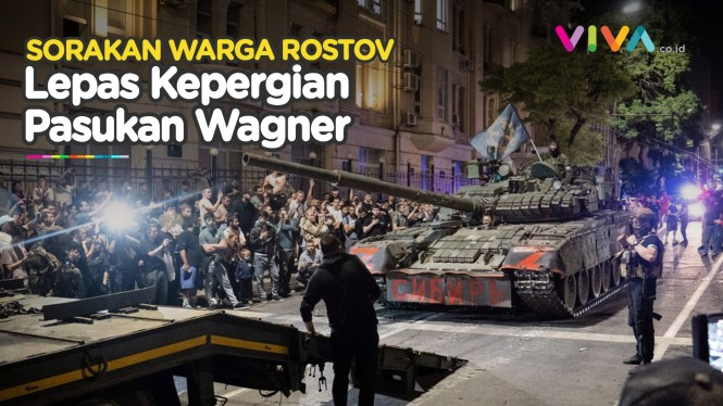 Momen Perpisahan Warga Rostov dan Pasukan Wagner