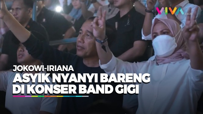 Jiwa Muda Jokowi-Iriana Bergejolak dalam Konser Band GIGI