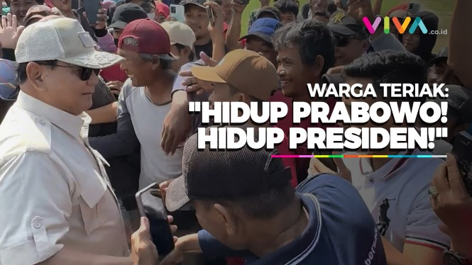 Prabowo Diteriaki Presiden Saat Kunjungi Pangandaran