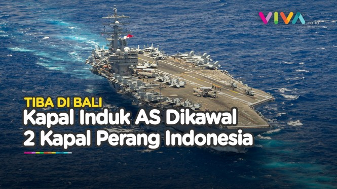 Penampakan Kapal Induk USS Ronald Reagan di Bali, Ada Apa?