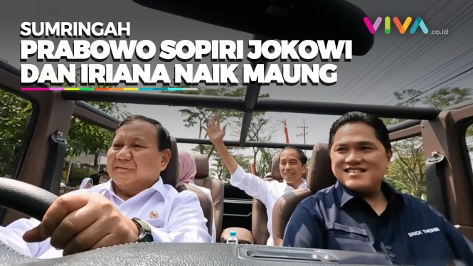 Prabowo Sopiri Jokowi, Iriana dan Erick Thohir Naik Maung