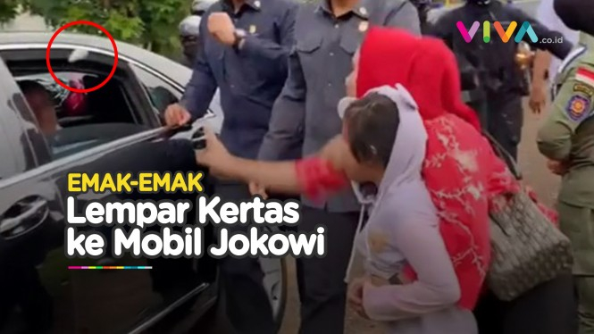 Isi Pesan Kertas yang Dilempar Ibu-ibu ke Mobil Jokowi