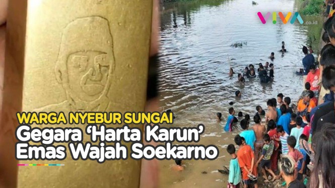 Gegara Mimpi, Warga Temukan Emas Wajah Soekarno di Sungai