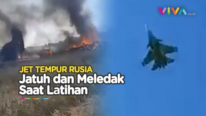 DETIK-DETIK Jet Tempur Su-30 Rusia Sebelum Meledak