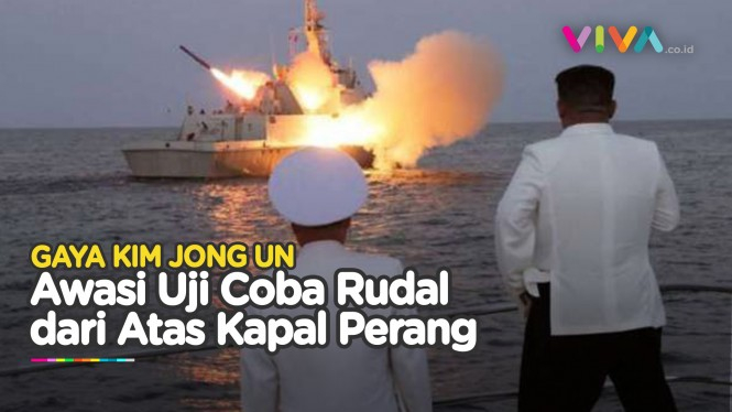 Mata Kim Jong Un Terbuka Lebar, Awasi Peluncuran Rudal