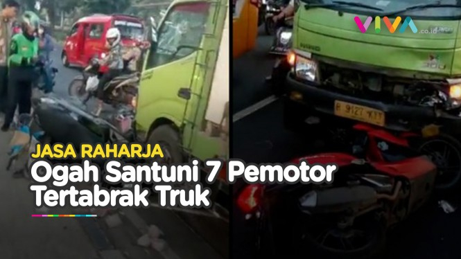 Jasa Raharja Ogah Kasih Santunan ke 7 Pemotor Tertabrak Truk
