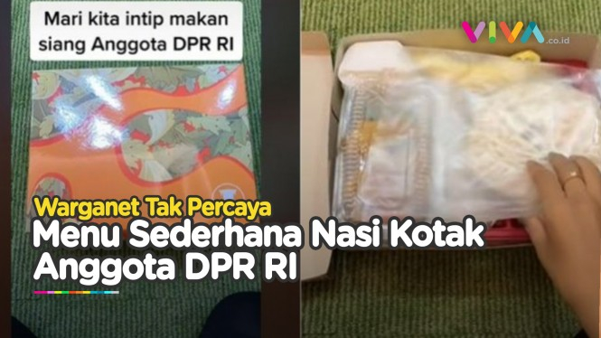 Wanita Unboxing Makan Siang Anggota DPR RI, Gak Mewah?