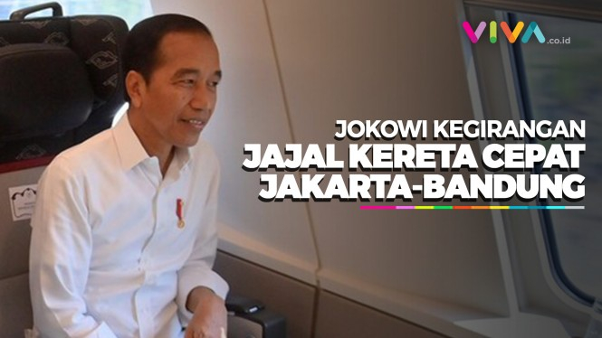 Momen Jokowi Jajal Kereta Cepat Jakarta-Bandung