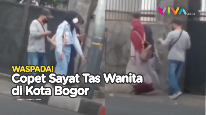 Aksi Pencopet di Bogor, Sayat Tas Wanita Berhijab