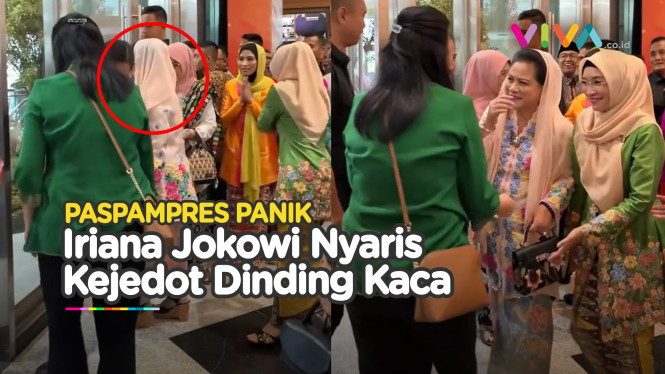 Paspampres Sat-set, Iriana Jokowi Nyaris Tabrak Dinding Kaca