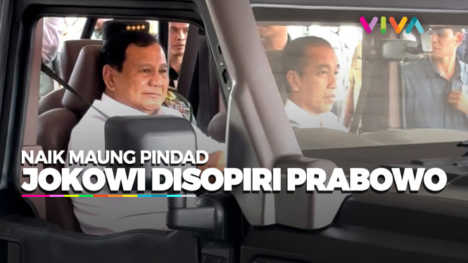 Keliling PT Pindad, Jokowi Di Supiri Prabowo Naik Maung