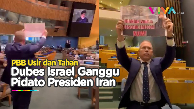 Dubes Israel Beraksi Nekat saat Presiden Iran Pidato