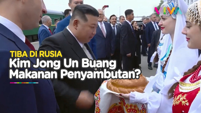 Kim Jong Un Ketangkap 'Buang Makanan' Penyambutan Rusia