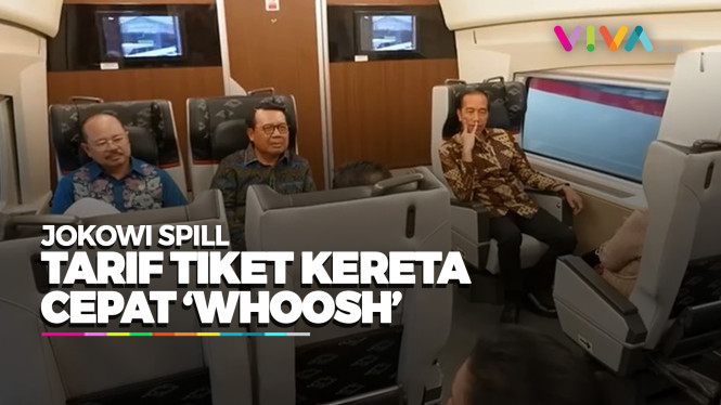 Gaya Jokowi Jajal Kereta Cepat 'Whoosh'