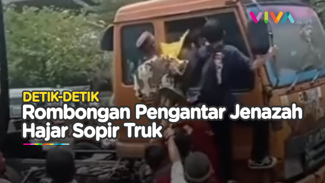 Rombongan Pengantar Jenazah Pukuli Sopir Truk Gegara..