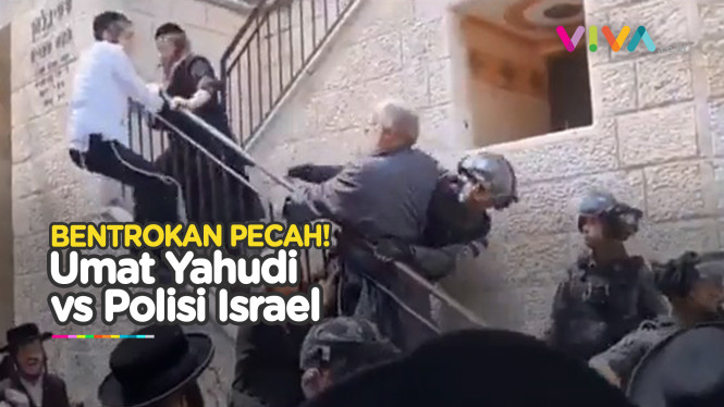 PANAS! Bentrokan Polisi Israel vs Umat Yahudi di Yerusalem