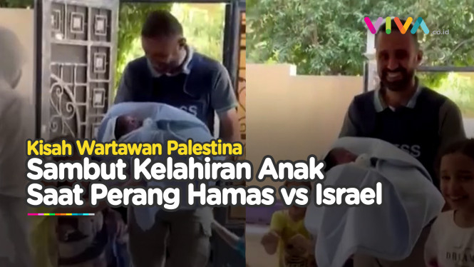 Wartawan Palestina Sambut Kelahiran Anak Saat Perang di Gaza