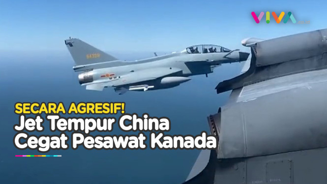 Momen 'Pertempuran' Jet Tempur China Cegat Pesawat Kanada