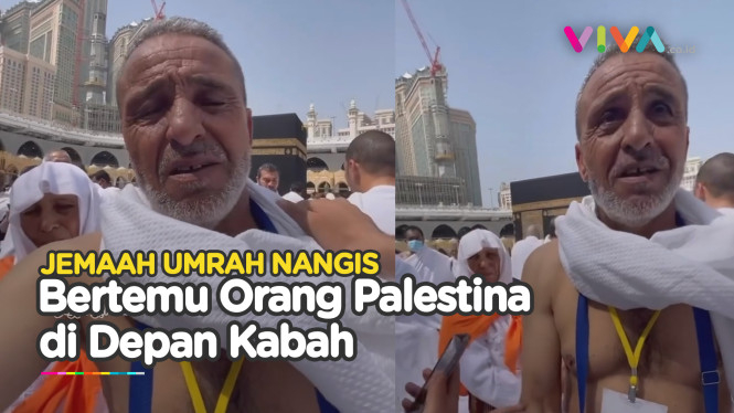 Jamaah Umrah Nangis Bertemu Orang Palestina di Depan Kabah