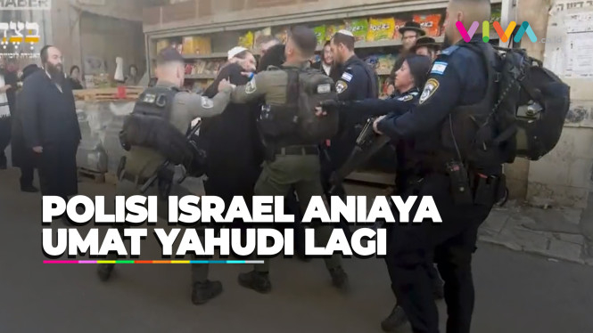 Aksi Polisi Israel Aniaya Umat Yahudi Pembela Palestina