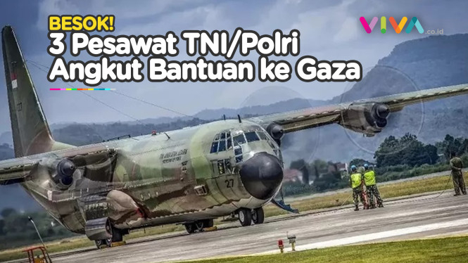 3 Pesawat TNI/Polri Siap Terbang Bawa Bantuan untuk Gaza