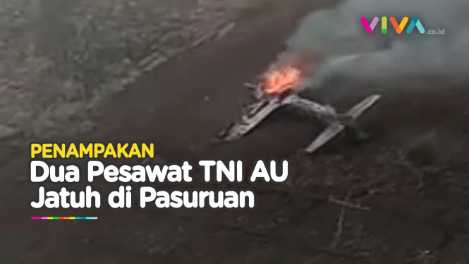 Dua Pesawat TNI AU Jatuh dan Meledak di Pasuruan