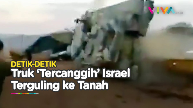 Momen Memalukan Merekam Tank Merkava 4 IDF Terguling