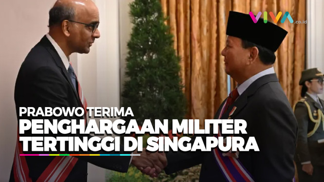 Prabowo Dapat Penghargaan Militer Tertinggi dari Singapura