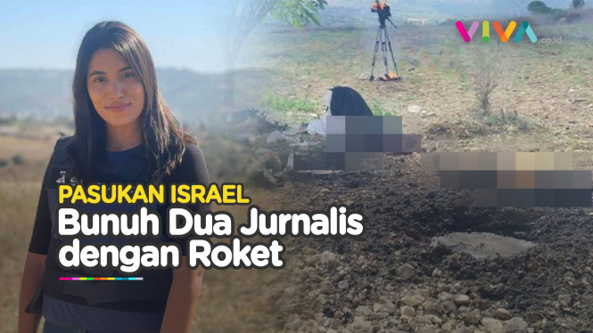 Penampakan Dua Jurnalis Terhantam Roket Israel di Lebanon