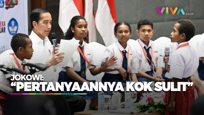 Jokowi Kaget dengan Pertanyaan Anak SD di Papua