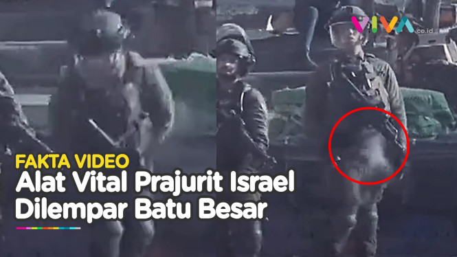 Fakta Video Alat Vital Tentara Israel Dilempar Batu