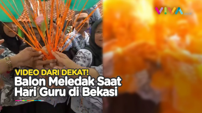 Penyebab Balon Meledak Saat Peringati Hari Guru di Bekasi
