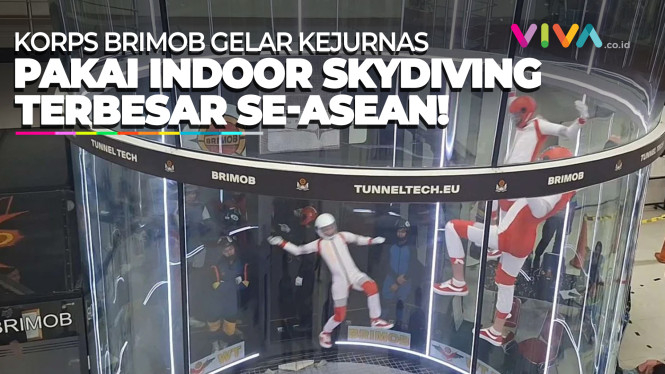 Kejurnas Indoor Skydiving Korps Brimob Diikuti 108 Atlet